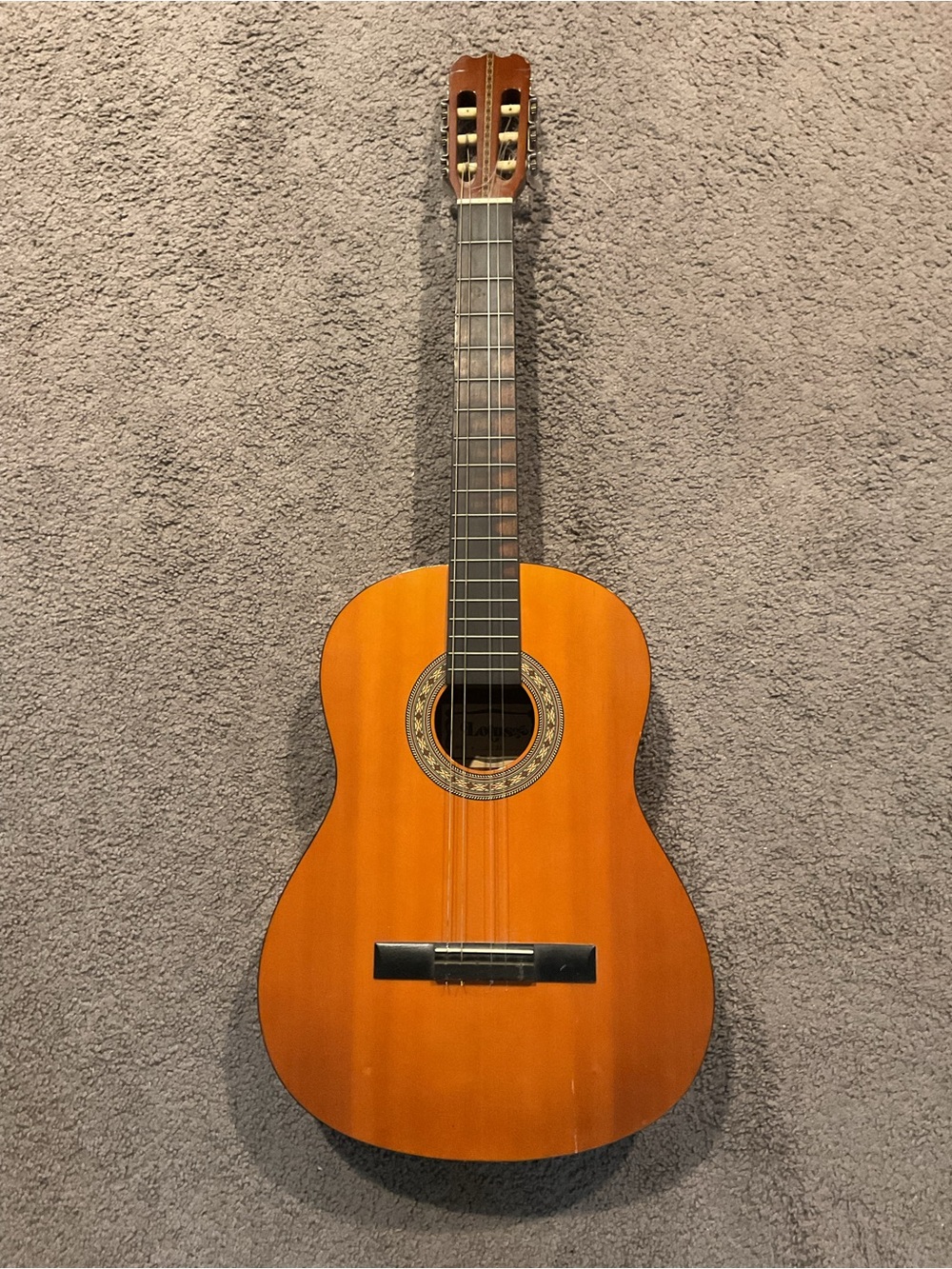 Lotus LC 30 Vintage Acoustic Wood Guitar Music Instrument Rock Band Y2K